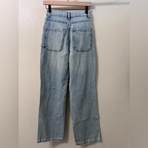 Zara Distressed Denim Jeans Size 0 - Picture 6 of 11
